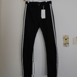 NWT ZARA Side Stripe Skinny High Waist Jeans